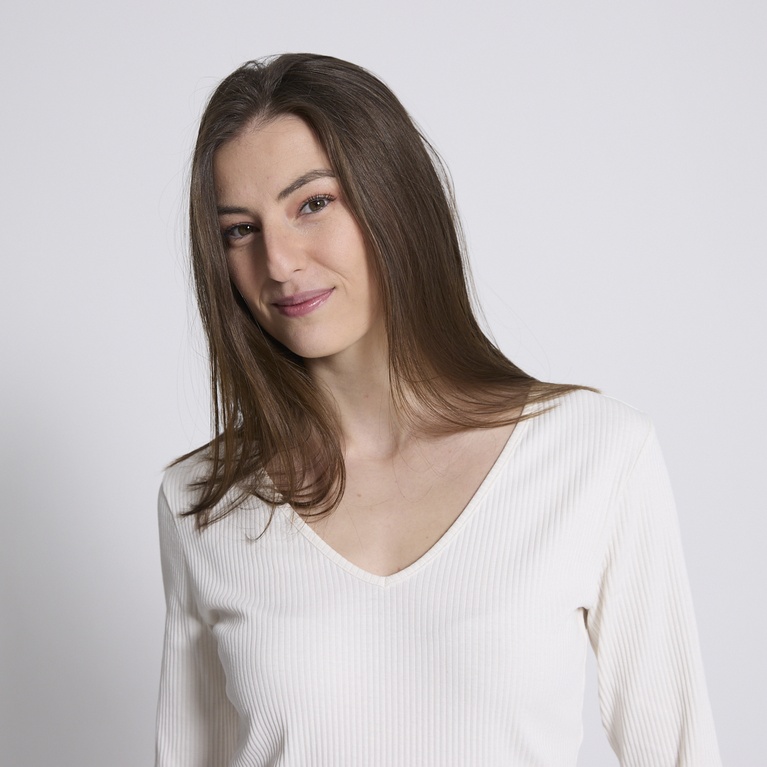 Ribbestrikket topp "Milja" Ribbestrikket topp "Milja"